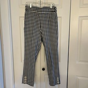 J Crew Women’s Kate Straight Leg Pant in Gingham Bi-Stretch Cotton Blend